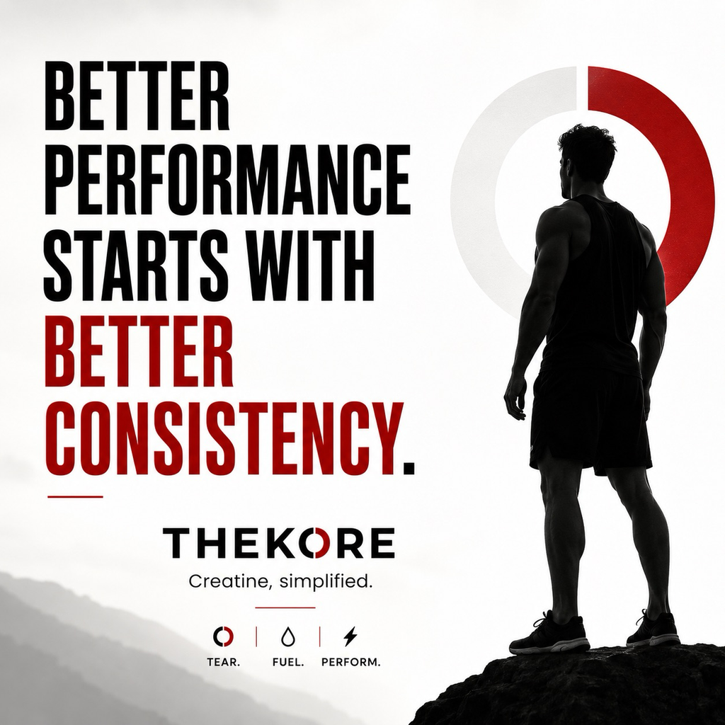 THEKORE Creatine Gummies | Creatine Monohydrate 3g per Serving | Sugar Free | 60 Gummies | 30 Servings | Strawberry Flavour | Chewable Creatine Supplement for Muscle Strength & Performance